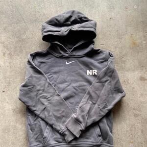 Nike Center Swoosh Hoodie Stone Grey Kids Medium 17x21